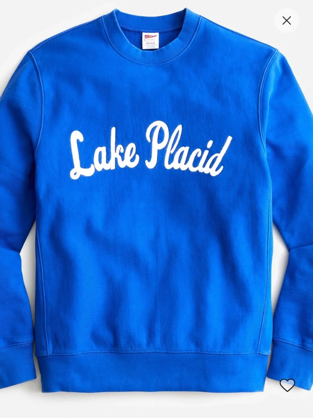 J.Crew Heritage Lake Placid Chain Stitched Crewneck Sweatshirt - Blue. Size L.